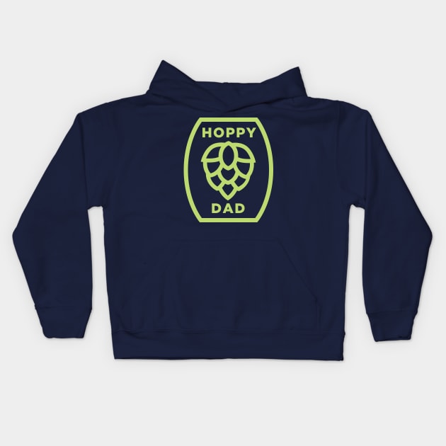 Hoppy Dad - Beer Drinking Kids Hoodie by PodDesignShop